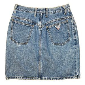Guess vintage light wash denim jean skirt made in USA size 31